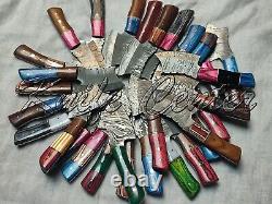 7.5'' Handmade Damascus Steel Hunting Skinner Knives, Mini Chopper Lot of 25 PCs