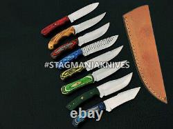 8'' Lot Of 8 PCS John Henry HAND FORGED STAINLESS STEEL FULL TANG SKINNER KNIFE