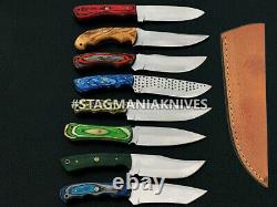 8'' Lot Of 8 PCS John Henry HAND FORGED STAINLESS STEEL FULL TANG SKINNER KNIFE