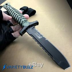 9 M-TECH Fixed Blade COMBAT KNIFE Dagger Tactical Blade Army Bowie with SHEATH
