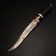 A Beautiful Custom Handmade 13 Inches Long In Damascus Steel Hunting Wild Dagger