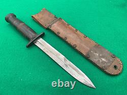 A+ Scarce WWII CASE Fighting Knife Dagger Straight guard M3 in M6 Stiletto She