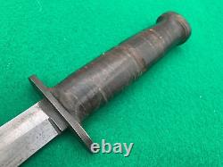 A+ Scarce WWII CASE Fighting Knife Dagger Straight guard M3 in M6 Stiletto She