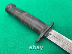 A+ Scarce WWII CASE Fighting Knife Dagger Straight guard M3 in M6 Stiletto She