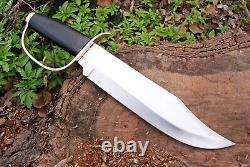 ANTIQUE CUSTOM D2 STEEL HUNTING TACTICAL DAGGER KNIFE BRASS D Guard Micarta Grip