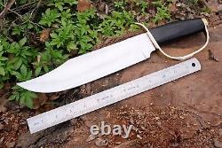 ANTIQUE CUSTOM D2 STEEL HUNTING TACTICAL DAGGER KNIFE BRASS D Guard Micarta Grip