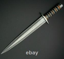 ARKANSAS TOOTHPICK Handmade Hunting Damascus Steel BLADE DAGGER KNIFE