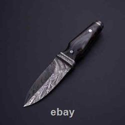 AU-55 Lot of 15 Custom Handmade Damascus Steel Dagger Hunting Knife WithSheath