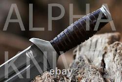 Alpha Custom Hand Forged 9160 Spring Steel Hunting Dagger Heavy Duty Knife