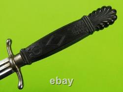 Antique 19 Century French France Italy Italian Dagger Fighting Knife with Scabbard