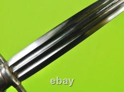 Antique 19 Century French France Italy Italian Dagger Fighting Knife with Scabbard