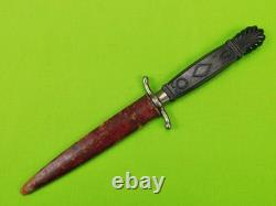 Antique 19 Century French France Italy Italian Dagger Fighting Knife with Scabbard