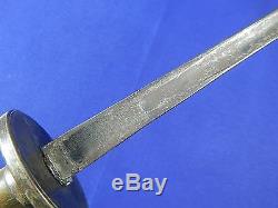 Antique 19 Century French France rondel Triangle Blade Fighting Knife Dagger
