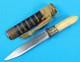 Antique 19 Century Indonesian Dagger Fighting Knife With Scabbard