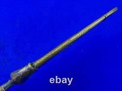 Antique 19 Century Indonesian Hunting Fighting Knife Dagger with Scabbard