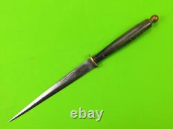 Antique 19 Century US Engraved Dagger Fighting Knife with Sheath