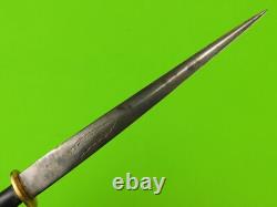 Antique 19 Century US Engraved Dagger Fighting Knife with Sheath