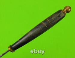 Antique 19 Century US Engraved Dagger Fighting Knife with Sheath
