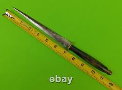 Antique 19 Century US Engraved Dagger Fighting Knife with Sheath