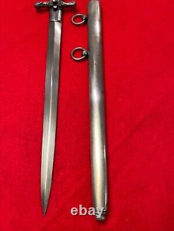 Antique Austria WW1 Navy Officer's Engraved Dagger Fighting Knife with Scabbard