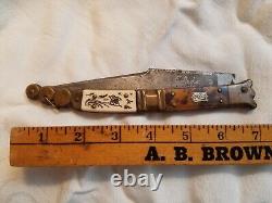 Antique Beauvoir Spanish Navaja Folding Fighting Knife 18th 19th Century