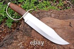Antique Custom Handmade D2 Hunting Tactical Dagger Bowie Knife Brass Wood