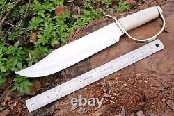 Antique Custom Handmade D2 Hunting Tactical Dagger Camp Bowie Knife Bone Handle