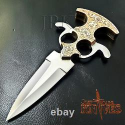 Antique Custom Made D2 Tool Steel, Out Door Camping, Tactical Dual Edge Knife