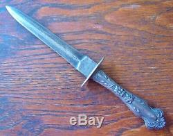 Antique Dagger Silver Handle Gamblers & Garter's Dirk Knife Beautiful