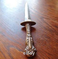 Antique Dagger Silver Handle Gamblers & Garter's Dirk Knife Beautiful