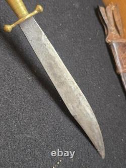 Antique Fighting Dagger Knife French Spanish Knife Old Vintage 1800's