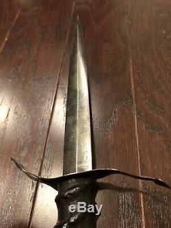 Antique Imperial Spanish Dagger Fighting Knife DIRK STILETTO Gazelle Horn Handle