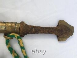 Antique Khanjar Morocco dagger Islamic knife Berber Arabic Brass Plated Rare