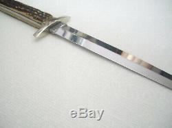 Antique MINTY CIVIL WAR 8 in Fighting Bowie Knife Dagger F WARD B4 ANY SHEFFIELD