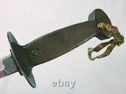 Antique Old Belgian Belgium WW1 WW2 Fighting Knife Dagger