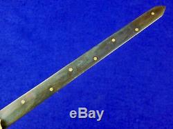 Antique Old China Chinese 19 Century Dagger Fighting Knife Dirk with Scabbard