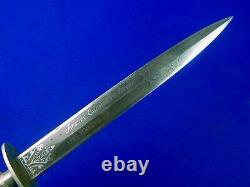 Antique Old Mexican Mexico Large Engraved Fighting Knife Dagger