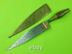 Antique Old Spanish Spain Italy Italian Fancy Dagger Fighting Knife with Scabbard