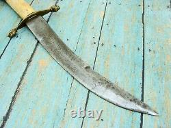 Antique Spanish Military Stag Eaglehead Curved Fighting Dagger Knife Knives Old