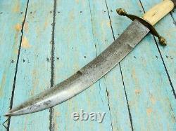 Antique Spanish Military Stag Eaglehead Curved Fighting Dagger Knife Knives Old