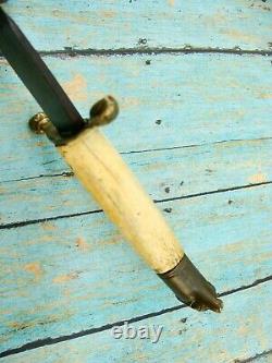 Antique Spanish Military Stag Eaglehead Curved Fighting Dagger Knife Knives Old