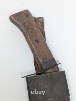 Antique Spanish War Large Military Machete Dagger Knife Sheath