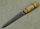 Antique Us 19th C Primitive Fighting Knife Spear Point Dagger Wood Handle