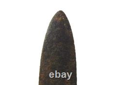 Antique US 19th C Primitive Fighting Knife Spear Point Dagger Wood Handle