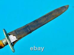 Antique US Civil War British Import Small Fighting Knife Dagger with Sheath