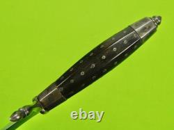 Antique US Civil War Kris Blade Fighting Knife Dagger with Scabbard