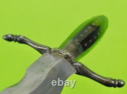 Antique US Civil War Kris Blade Fighting Knife Dagger with Scabbard