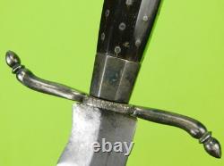 Antique US Civil War Kris Blade Fighting Knife Dagger with Scabbard