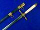 Antique Us Pre Civil War 1820's Navy Officer's Dagger Fighting Knife With Scabbard