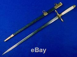Antique US Pre Civil War 1820's Navy Officer's Dagger Fighting Knife with Scabbard